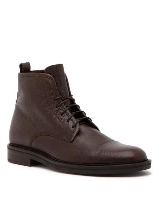Theory Brown Pebbled Leather Boots