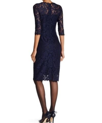 T TAHARI Women's Blue Riley Dress