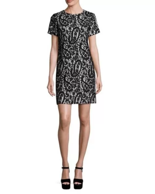 Michael Michael Koes Mod Short-Sleeve Lace-Overlay T-Shirt Dress