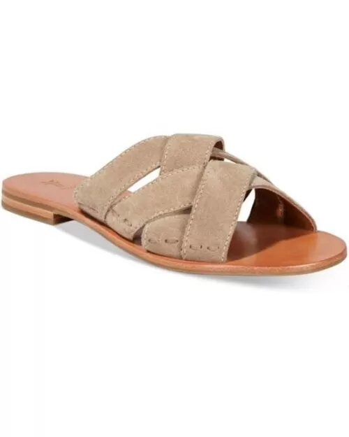 Frye Carla Criss Cross Open Toe Casual Slide Sandals