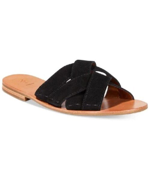 Frye Carla Criss Cross Open Toe Casual Slide Sandals