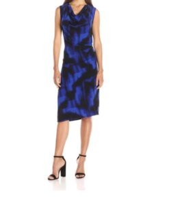 T Tahari Blue Small S Radiance Genevieve Sheath Dress