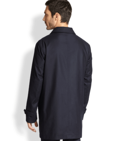 Canali Hidden-Button Trench Coat