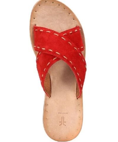 Frye Women's Avery Pickstitch Crisscross Slide Sandals