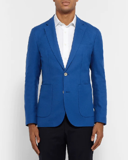 Hardy Amies Hopsack Basic Slim Fit Sport Coat