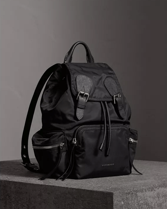 Burberry Medium Rucksack in Technical Nylon and Leather