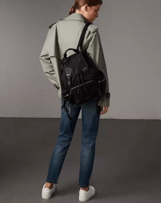 Burberry Medium Rucksack in Technical Nylon and Leather