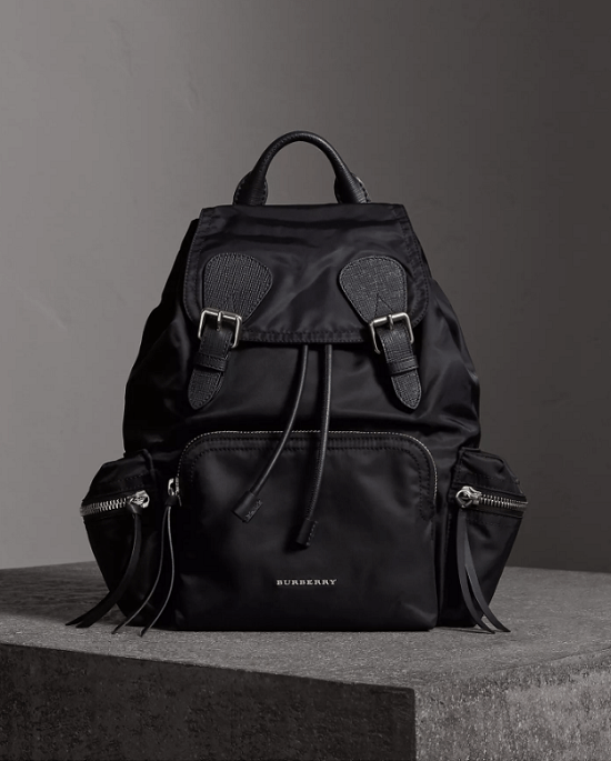 Burberry Medium Rucksack in Technical Nylon and Leather