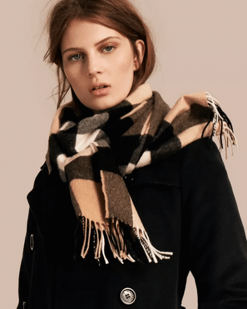 Burberry Large Classic Cashmere Scarf in Check