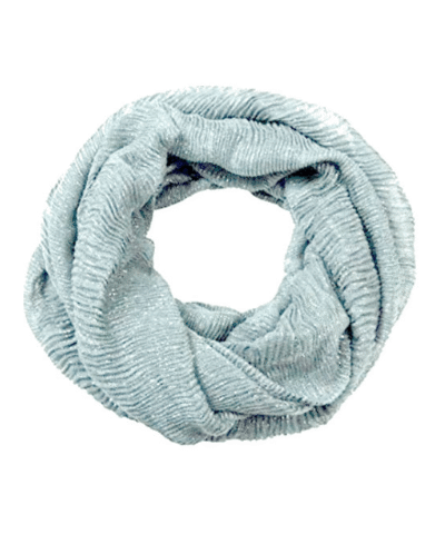 Cejon Women's Metallic Ruched Infinity Scarf