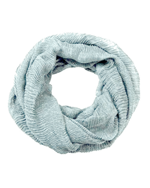 Cejon Women's Metallic Ruched Infinity Scarf