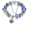 Steffe Silver Charms Bracelet With Queen Crown Beads