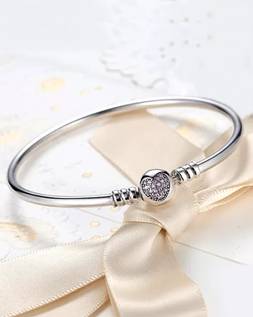 Steffe Sterling Silver Charm Love Bracelet