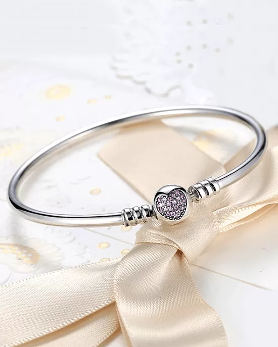 Steffe Sterling Silver Charm Love Bracelet