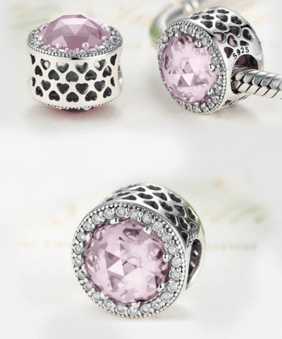 Steffe Sterling Silver & Color Radiant Hearts Charms