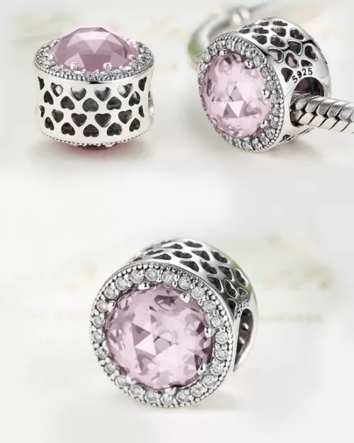 Steffe Sterling Silver & Color Radiant Hearts Charms
