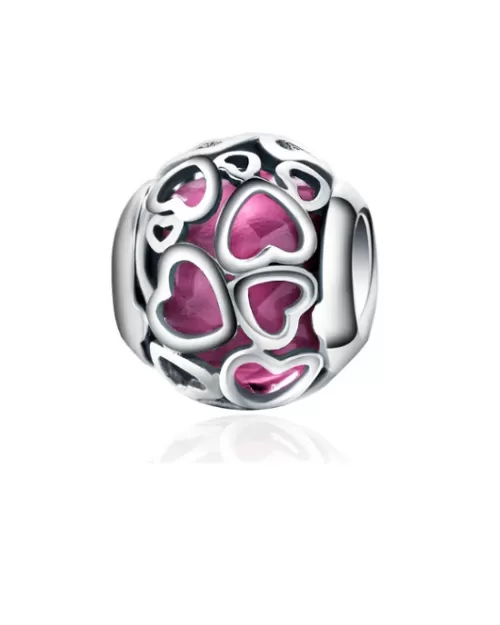 Steffe Sterling Silver Love Heart Nature's Radiance Charms
