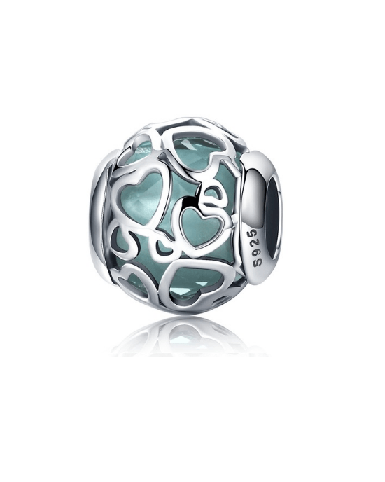 Steffe Sterling Silver Love Heart Nature's Radiance Charms