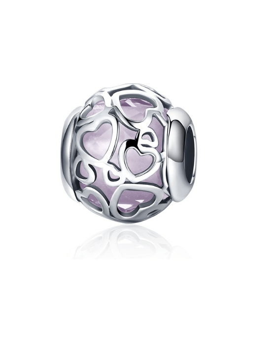 Steffe Sterling Silver Love Heart Nature's Radiance Charms