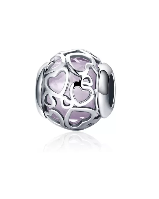 Steffe Sterling Silver Love Heart Nature's Radiance Charms