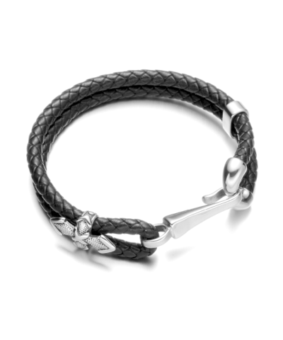 Steffe Men's Stainless Steel Fish Hook Station Bracelet