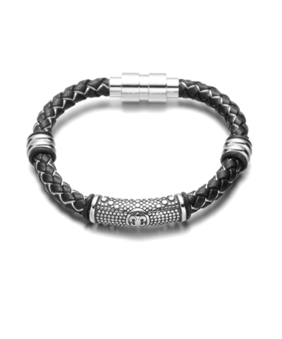 Steffe Men's Two Tone Braided Scouting Flower Bracelet