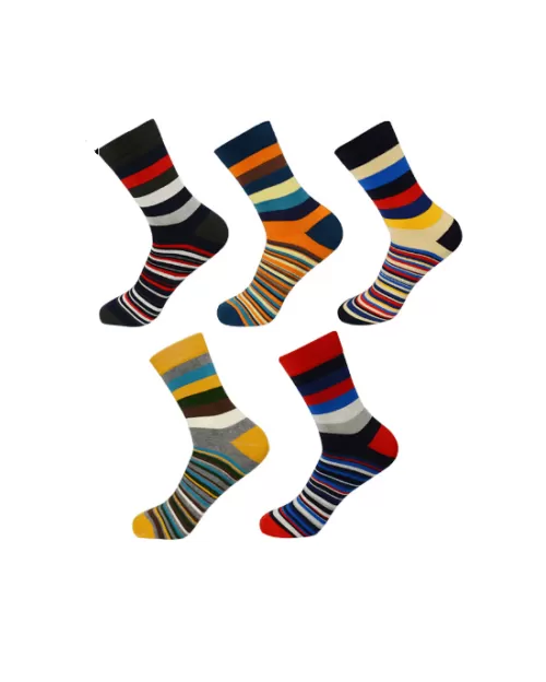 Socks Teams Men's 5-Pack Multistripe Crew Socks