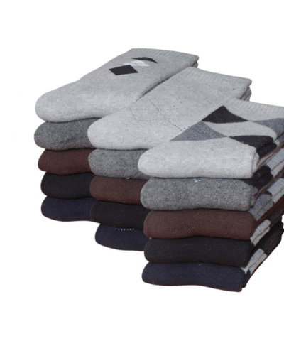 Socks Teams Men's 5-Pack Argyle Winter thicken warm terry socks