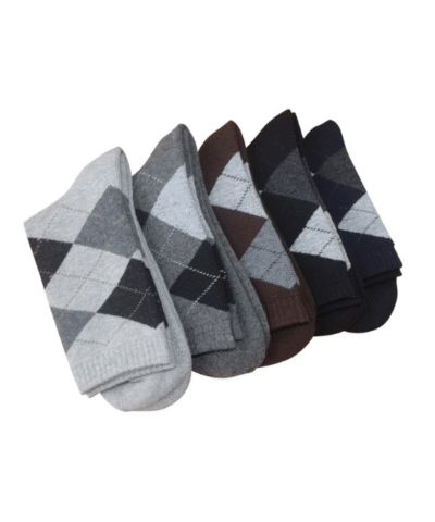 Socks Teams Men's 5-Pack Argyle Winter thicken warm terry socks