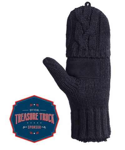 Isotoner Women’s Chunky Cable Knit Flip Top Gloves