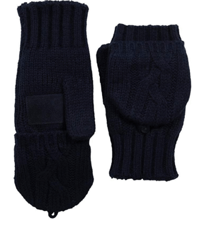 Isotoner Women’s Chunky Cable Knit Flip Top Gloves