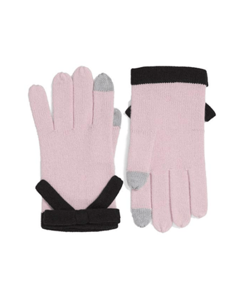 Kate Spade New York Women`s Contrast Bow Tech Friendly Gloves