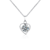 Steffe Stainless Steel Heart Pendant With Cubic Zirconia Necklaces