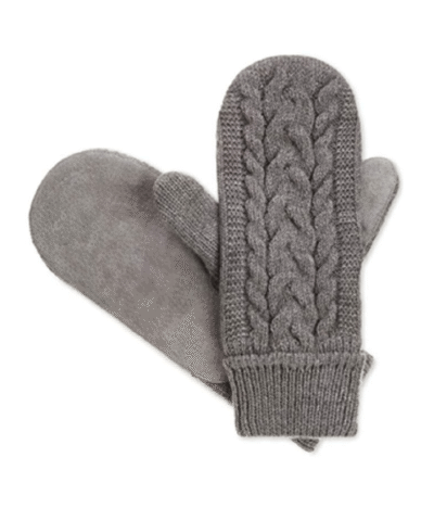 Isotoner Signature Solid Triple Cable Mittens, One Size