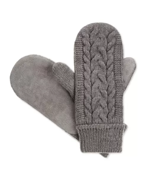 Isotoner Signature Solid Triple Cable Mittens, One Size