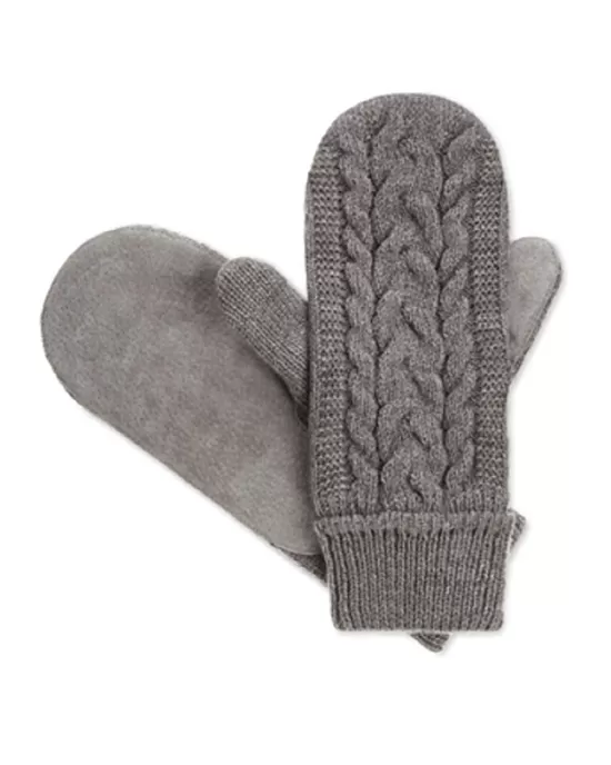 Isotoner Signature Solid Triple Cable Mittens, One Size