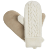 Isotoner Signature Solid Triple Cable Mittens, One Size Ivory