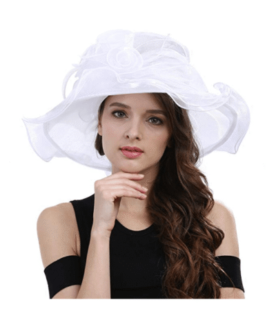 Fine Millinery by August Hat Co Adjustable 6" Wide Brim Church Dress Derby Hat