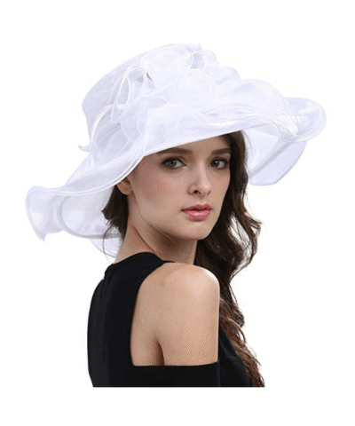 Fine Millinery by August Hat Co Adjustable 6" Wide Brim Church Dress Derby Hat