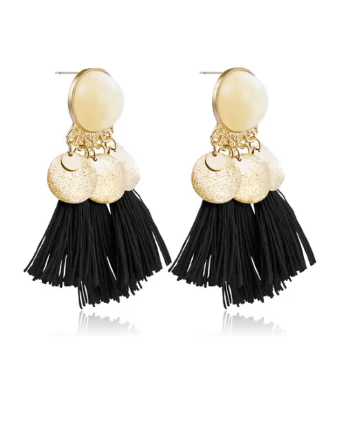 Steffe Women's Dupio Tassel Clip Earring