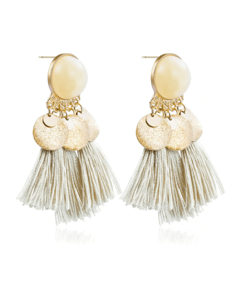 Steffe Women's Dupio Tassel Clip Earring