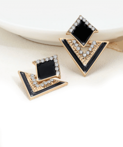 Steffe Triangle Simple Zircon Stud Earring