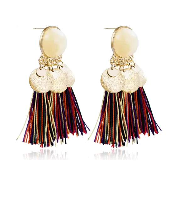 Steffe Women's Dupio Tassel Clip Earring
