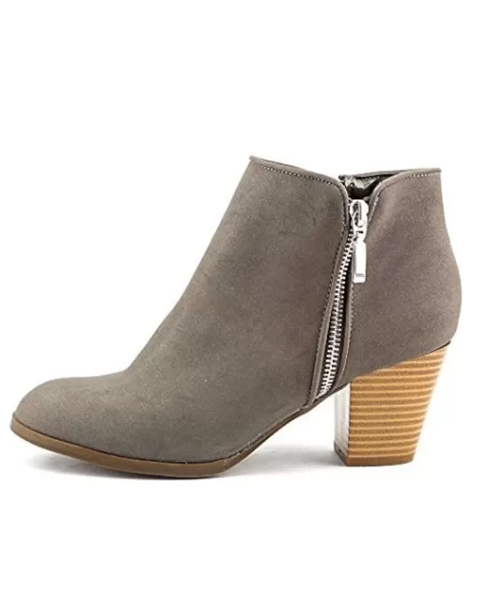 Style & Co. Womens JAMILA Leather Round Toe Ankle Cowboy Boots