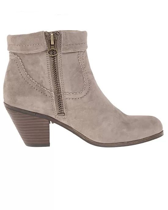 Sam Edelman Women's Louie Ankle Fringe Boot,Tan Suede,