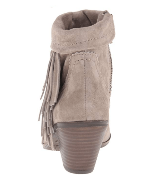 Sam Edelman Women's Louie Ankle Fringe Boot,Tan Suede,