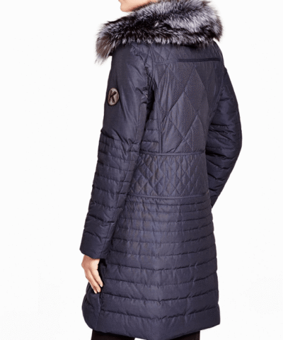 Maximilian Women's Maximilian Down Coat With Fox Collar