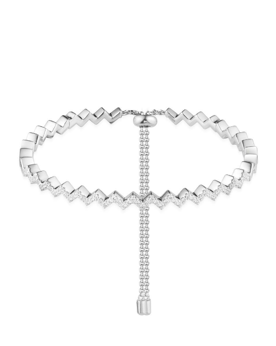 Apm Monaco Silver Up And Down Bracelet