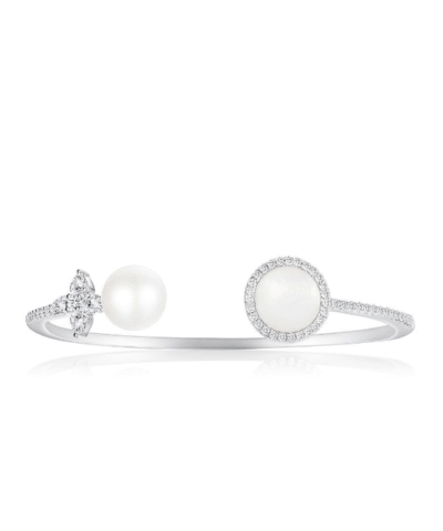 Apm Monaco Open Cuff With Pearl And Mother Of Pearl