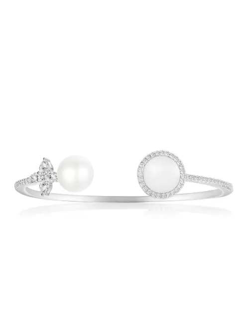 Apm Monaco Open Cuff With Pearl And Mother Of Pearl